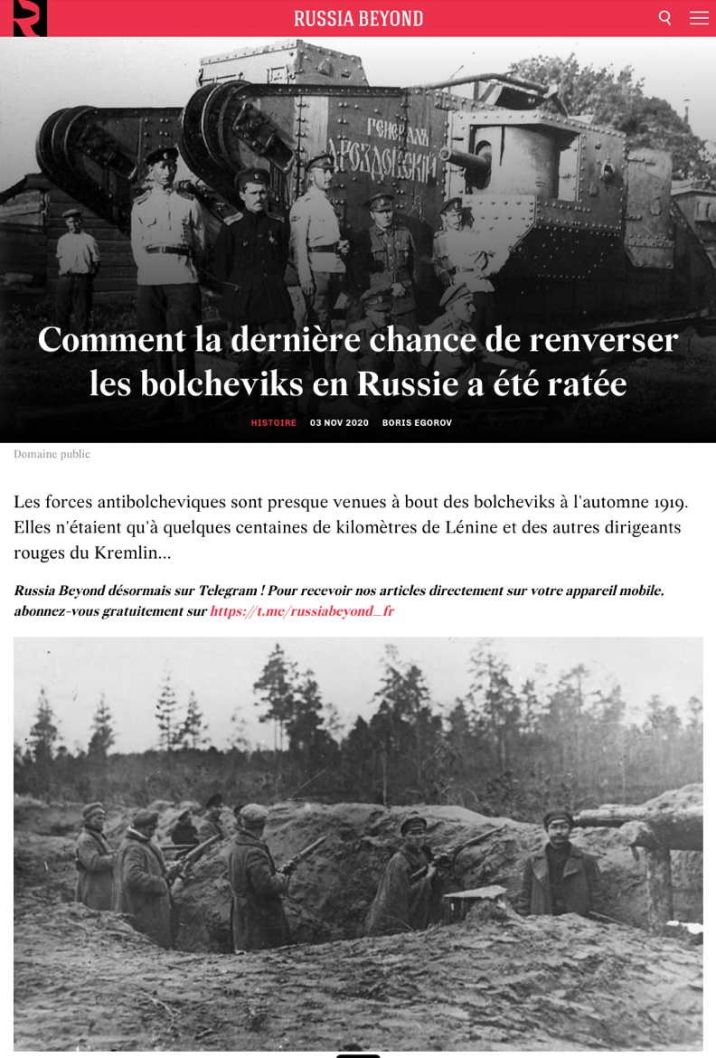 Comment la dernière chance de renverser les bolcheviks en Russie a été ratée.